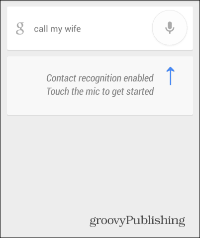 Google Now aggiunge un'opzione a Voice Call Mom