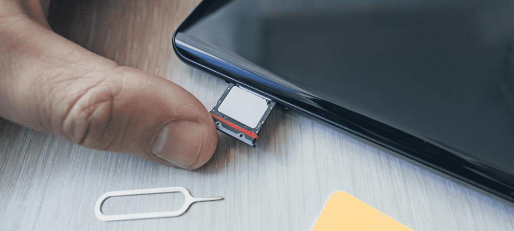 Apertura dello slot della scheda SIM su iPhone o Android