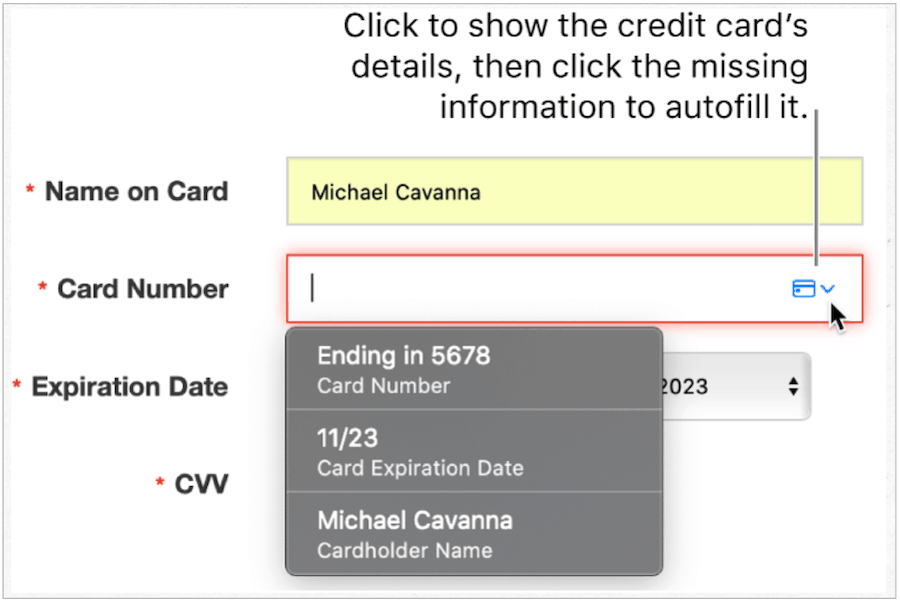 Carta di credito portachiavi iCloud