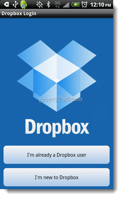 Dropbox Android Installa l'accesso Dropbox