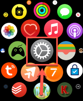 app per le impostazioni dell'orologio dell'apple