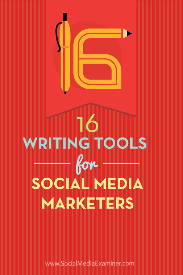 strumenti di scrittura per i social media marketer