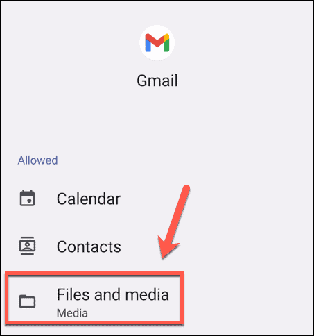 file gmail Android e impostazioni multimediali