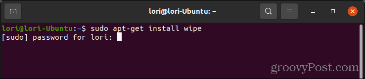 Installa wipe in Linux