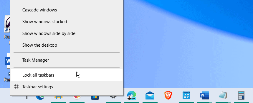 correggere la barra delle applicazioni di Windows visualizzata a schermo intero