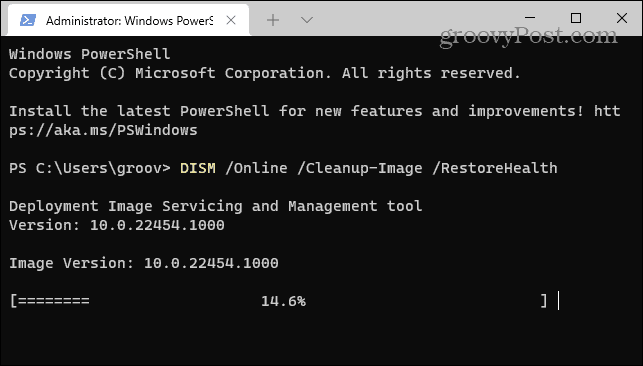 DISM Scansiona Windows 11
