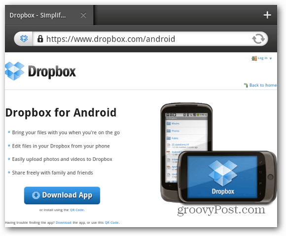 Dropbox per Android