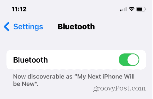 cambia il nome del bluetooth su iPhone