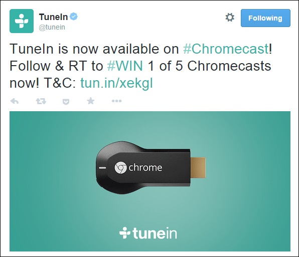 Ottimizza Twitter Chromecast Promo