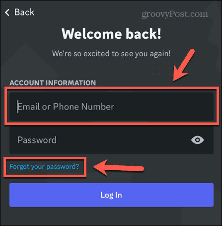 password dimenticata