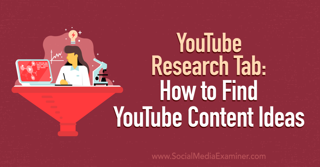 Scheda Ricerca di YouTube: come trovare idee per i contenuti di YouTube tramite l'esaminatore dei social media