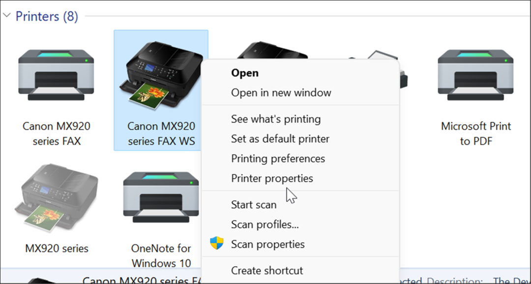 le proprietà della stampante condividono una stampante in Windows 11