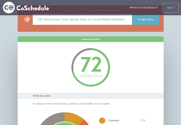 analizzatore di titoli di coschedule