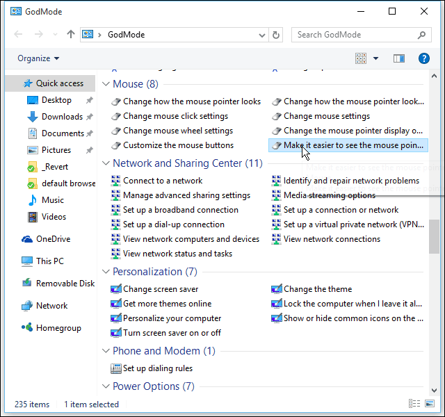 Come abilitare la modalità Dio nascosto in Windows 10