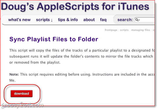 SugarSync AppleScript per iTunes