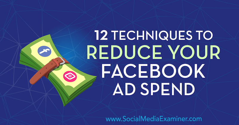 12 tecniche per ridurre la spesa pubblicitaria su Facebook di Luke Smith su Social Media Examiner.