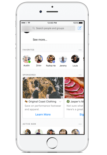 Facebook sta testando gli annunci nell'app Messenger.