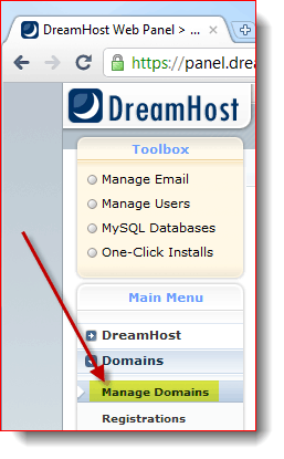 Gestisci il tuo dominio su DreamHost