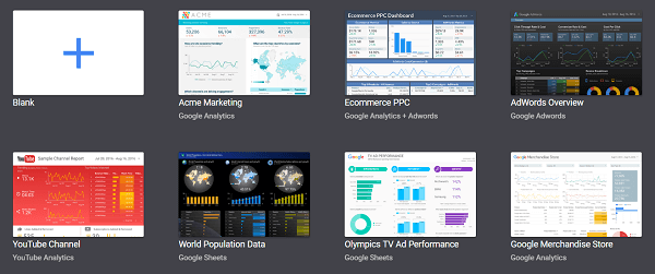 Google Data Studio ti consente di creare dashboard visivi.