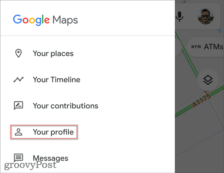 Modifica profilo Google Maps