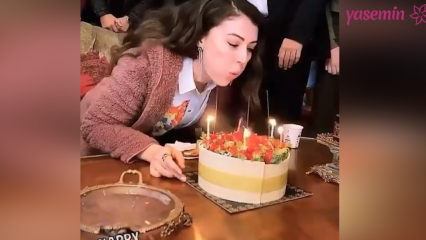 Compleanno di Ayşe, Afili Aşk, Burcu Özberk sul set!