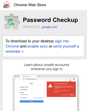 Estensione di Chrome per il controllo della password