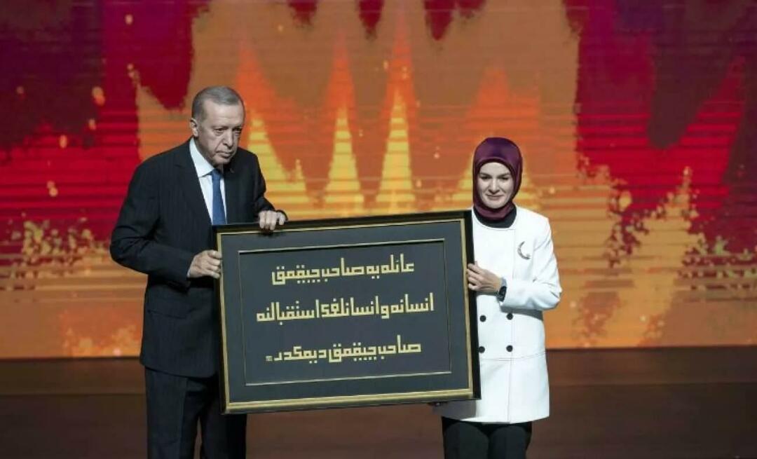 Un regalo significativo da Mahinur Özdemir Göktaş a Erdoğan!