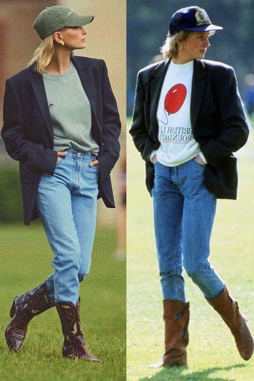 Combinazione di stivali da cowboy ispirati alla principessa Diana
