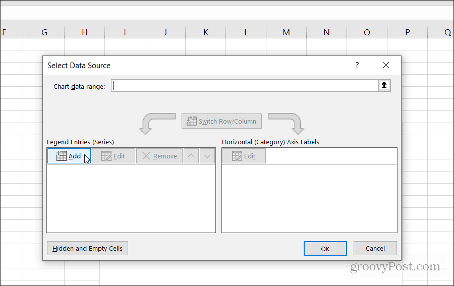 aggiungendo una legenda in Excel