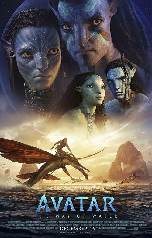 Avatar: la locandina del film La via dell'acqua 