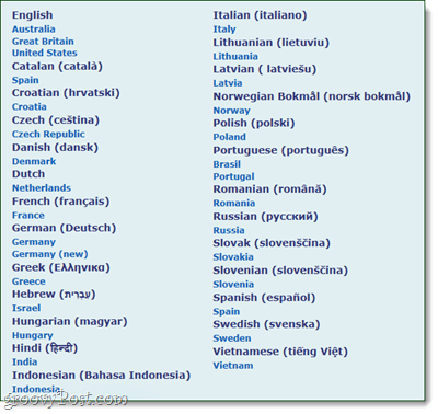 elenco di lingue speckie
