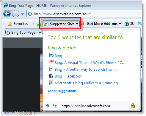 Internet Explorer 8 - i siti suggeriti sono fastidiosi!