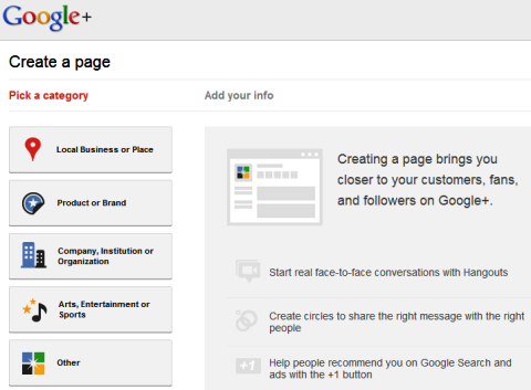 Pagine Google+: crea una pagina