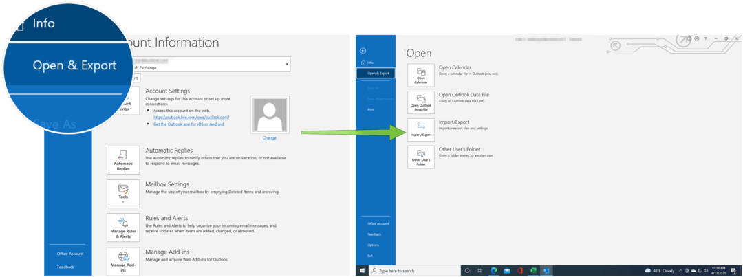 Importa i contatti in Outlook