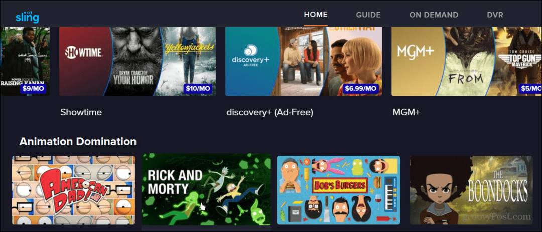 TV gratuita con Sling Freestream