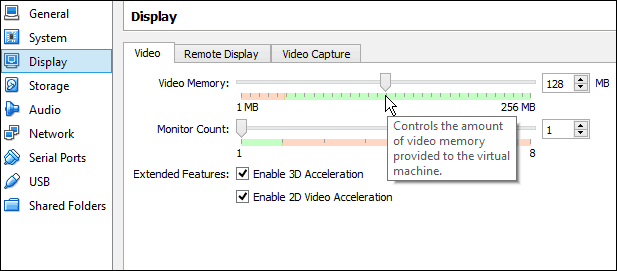 Imposta RAM video