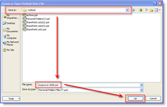 Come creare file PST usando Outlook 2003 o Outlook 2007