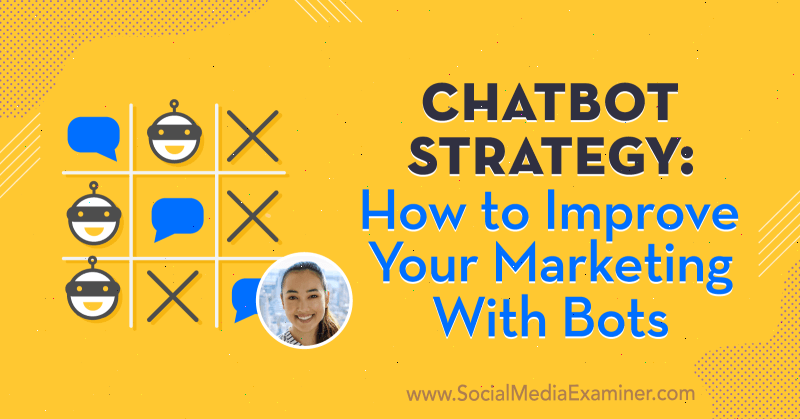 Strategia chatbot: come migliorare il tuo marketing con i bot con approfondimenti di Natasha Takahashi sul podcast del social media marketing.