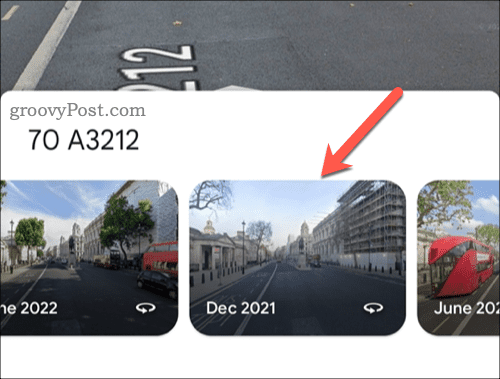Seleziona le immagini precedenti di Street View in Google Maps