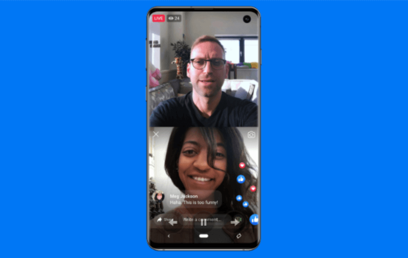 Facebook sta riportando Live With, che consente agli amministratori della Pagina o ai proprietari del profilo di selezionare un ospite per andare in diretta con loro durante una trasmissione mobile.