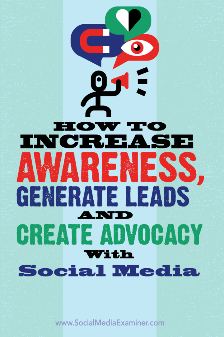 social media marketing nella consapevolezza del marchio, lead e advocacy