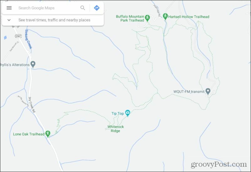 sentieri in google maps
