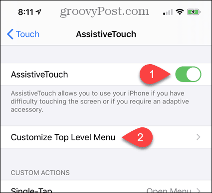 Attiva AssistiveTouch in Impostazioni iPhone