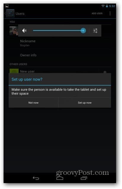 Account utente Nexus 7: imposta subito l'utente