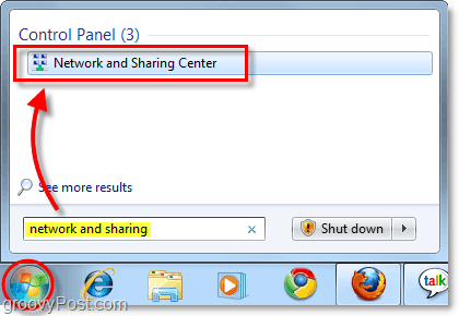 centro di rete e condivisione in Windows 7