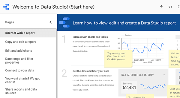 Come iniziare in Google Data Studio, suggerimento 1