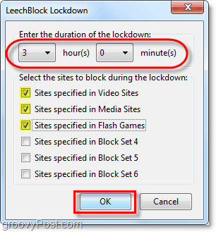 Leechblock blocca istantaneamente i siti di perdita di tempo per un determinato periodo di tempo