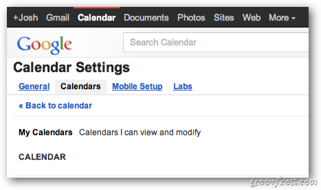 Impostazioni di Google Calendar