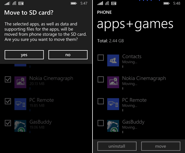 Suggerimento per Windows Phone 8.1: spostare app e giochi sulla scheda SD