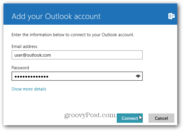 Aggiungi il tuo indirizzo Outlook.com alla posta di Windows 8